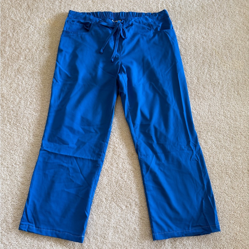 Grey’s Anatomy Royal Blue Drawstring Scrub Pants Size Large